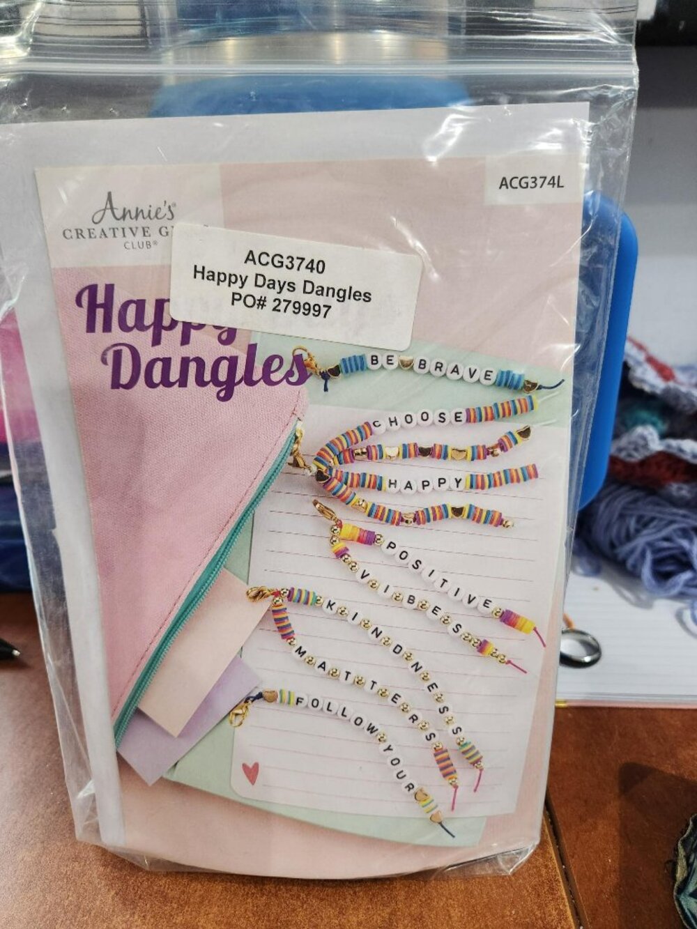 New Sealed Annie's Creative Girls Club Happy Days Dangles Bracelet & Bag Charm K